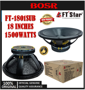 [BOSR]FT STAR PROFESSIONAL SPEAKER FT-1801SUB/18 INCHES/1500WATTS/8 OHMS/ PURE COPPER ELSV