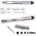 【11-piece set】Adjustable Torque Wrench Torque Wrench Torque Wrench 1/4" 5-25Nm Adjustable Torque Wrench Bicycle Repair tools kit. 