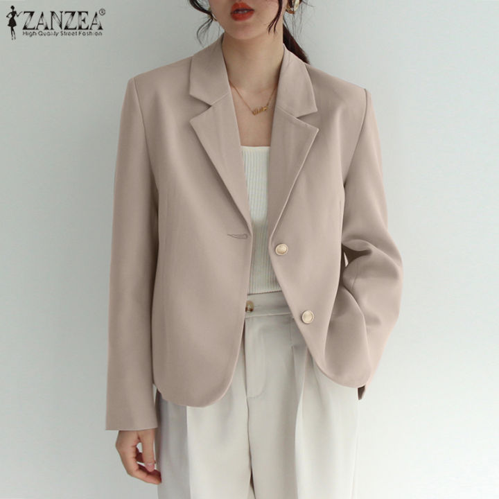 Freeshippingfancystyle Zanzea Korean Style Womens Formal Casual Single Breasted Solid Blazer 7534