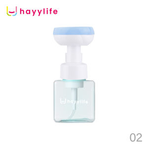 HAYYLIFE Dispenser Sabun Foam Motif Bunga 250ml – Pump Transparan Anti Bocor Estetik HL-AGB747