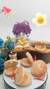 Wooden Castanets Percussion Flamenco Musical Instrument Kids Toys Wooden Castanets Childrens Toy