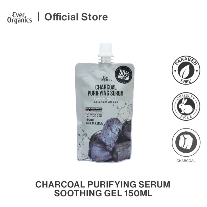 Ever Organics Serum Soothing Gel 150ml- Charcoal Purifying (Moisturizer)