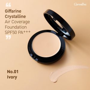 ครีมรองพื้น กิฟฟารีน คริสตัลลีน แอร์ คัฟเวอร์เรจ ฟาวน์เดชั่น SPF 50 PA+++ตลับเดียวหน้าเป๊ะทั้งวัน Crystalline Air Coverage Foundation SPF 50 PA+++10g