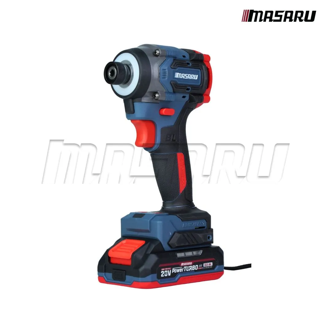 MASARU รุ่น SCDI-155 แรงบิด 230 N.m ไขควงกระแทกไร้สาย ไขควงไร้สาย มอเตอร์บัสเลส อุปกรณ์ครบชุด Brushless