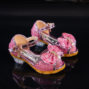 2024 crystal high heels kids fashion shoes sandals
