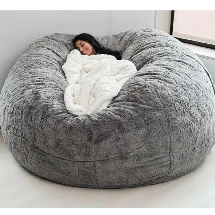 150CM Extra Large Bean Bag Chair with Furry Fur Cover Machine Washable Big  Size Sofa and Giant Lounger Furniture Lazada PH