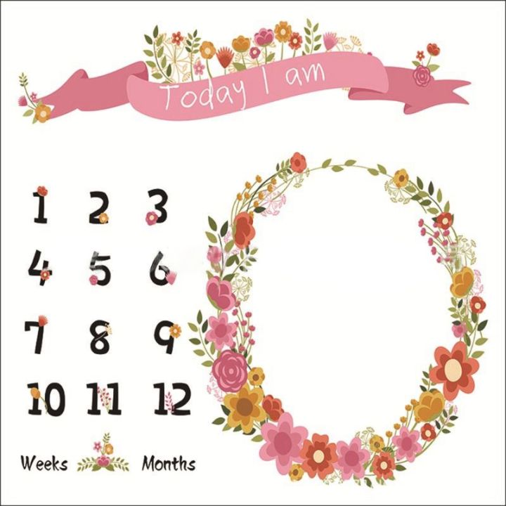 easylover Baby Newborn Photography Background Cloth Milestone Blanket ...