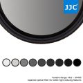 JJC 77mm ND Filter ND2-400 NDV Filter Variable Neutral Density Filter For Canon EF 24-70mm f4L/EF 16-35mm f4L/EF 24-105mm Lens,Nikon AF-S 24-70mm f2.8G/AF-S 16-35mm f4G Lens,Sigma 17-50mm f2.8 Lens,Tokina 11-16mm f2.8 Lens&More Lenes With 77mm Thread. 