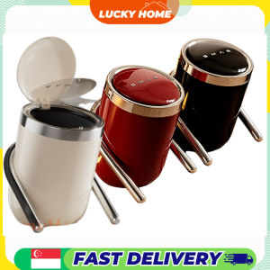 Minimalist Slanted Opening Trash Bin 12L | Lazy-Friendly Flip Top Garbage Can【Lucky Home】