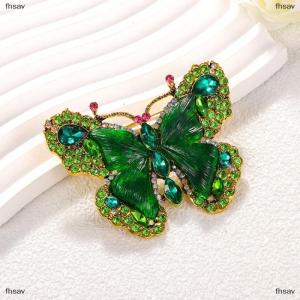 [COD] fhsav Vintage Luxury Butterfly Brooches For Women Girls Colorful Rhinestone Brooch Clothing Pins Fashion Party Jewelry Gifts