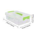 NAPKERY Nhiều lớp Hộp bút Di động Trong suốt Hộp tổ chức Bộ tổ chức bàn Có thể tháo rời Hộp nhựa Trường học. 