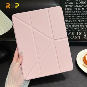 RBPอะคริลิคใสเคสiPadสำหรับiPad Pro 11 12.9 13 นิ้วM4 2024 2022 2021 2020 iPad 10th 9th 8th 7th Gen 10.2 Air 6 M2 Air 4 Air 5th 10.9 Mini 7 6 Y-พับป้องกันการดัดป้องกันการตกพร้อมช่องเสียบปากกาเคสแท็บเล็ตใหม่