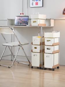 FFBH Drawer-type Storage Cabinet Portable Movable Organizer Cart with Wheels Storage Shelf Waterproof Bathroom Office Bedroom Shelves H8M4T