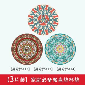 Chịu nhiệt trà placemats và tấm lót cốc tấm cách nhiệt dễ thương bàn ăn mat chống bỏng Lót đĩa bàn cao su mat