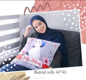 Bantal Foto Pribadi & Bantal Sova Printing Ukuran 60cm*60cm Bahan VELBOA Lembut