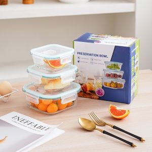 Rectangle Tempered Glass Oven Bakeware 1L/1.6L/2.2L/3L Non-stick Baking Pan Grilled Chicken Kitchen Baking Tool 烤盘