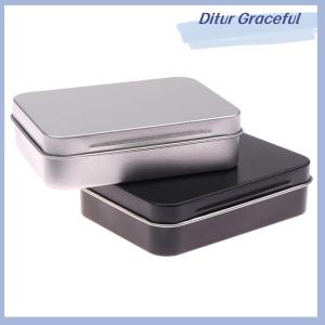 Ditur กล่องเก็บของใช้ในครัวเรือนกล่องโลหะเคลือบดีบุกฝาปิดแบบบานพับกล่องเก็บของเปล่าขนาดเล็ก1ชิ้น
