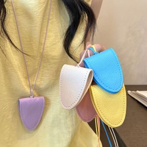 OUTOPEN Chống mất Túi đựng kính từ tính bằng da PU Treo cổ Đựng Kính râm Kẹp kính dây buộc Chất lượng cao Kẹp mắt kính dây chuyền Kính râm Cô Gái