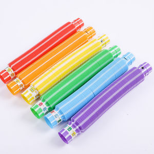 Pop It Tubes Toy Fidget Toys For Kids Colorful Telescopic Pop Tube Toys Stress Reliever Toys LED Water Pipe Decompression Light-emitting Telescopic Tube Toy