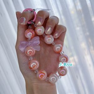 JRYU Gantungan hp Korea Motif Marble gantungan gelang gantungan tas