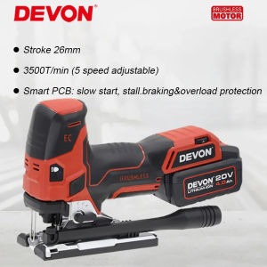 Devon 5831 Cordless Wire Saw Brushless đa chế độ cắt tốc độ và góc điều chỉnh 800/3500T/phút phổ 20v pin linh hoạt
