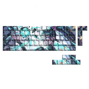 Ergonomic Anime Themed Keycap Set 74 Keys for 61 67 68 Mechanical Keyboards Keycaps PBT Gaming Keyboards Gift