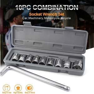 JS SHOP 10pcs Bicycle Motorcycle Car Repairing Tool Set Socket Wrench Set