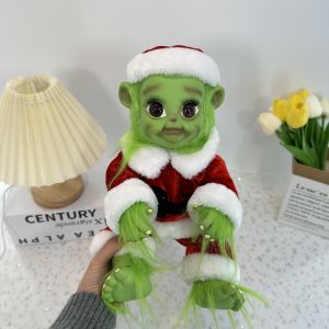 1pc Christmas Green Monster Doll Christmas Decoration Plush Dolls Fun Christmas Gift Creative Doll Ornaments Home Decoration O2026