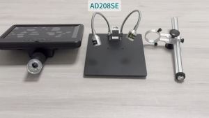 GREATLH Andonstar AD208SE 4K 3840P UHD HDMI Digital Microscope with Microphone for Electronic Repair 10.1 Dual Display for PCB Soldering