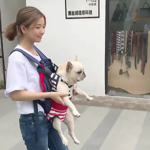 Popular and trendycarrier backpack breathable canvas design suitable for cats and dogs convenient for outdoor use and travel ideal for French Bulldog owners