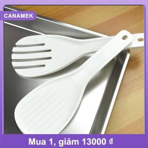 【CANAMEK】 Lớn gạo muỗng nhựa bữa ăn muỗng không dính nhà bếp tiện ích tay cuộn thìa gạo xẻng nhà bếp cung cấp dày gạo ngã ba