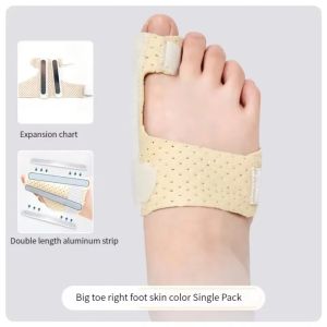 BEAUTYLADIES Adjustable Bunion Corrector Band Metal Reinforcement Soft Foot Correction Brace Toe Immobilization Universal Big Toe Straightener Men/Women