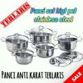 Panci set High Pot 12 pcs - stainless steel Berkualitas. 