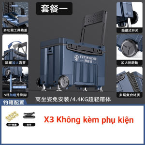 thùng câu đài nội địa cao cấp 32L có bánh xe kèm phụ kiện siêu tiện lợi