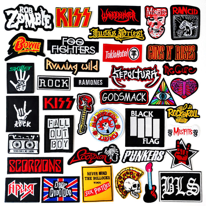 Boutique Diy Accessories ۞ Rock Band Patches Cool Embroidery For T 