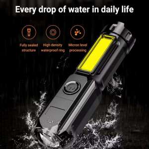 WestGoods Portable Mini COB Keychain LED Flashlight USB Rechargeable 800 High Lumens Light Emergency Lamp