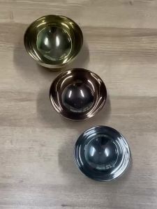 ชามไอศกรีม ถ้วยขนมทรงกลม ถ้วยไอศกรีมสแตนเลส ชามสลัด ภาชนะใส่ขนม ข้อมูลจำเพาะ: เล็ก/กลาง/ใหญ่