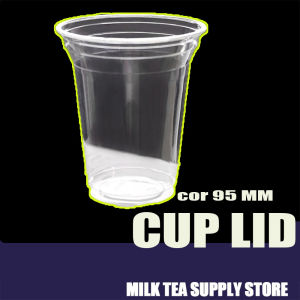 ✨CHEAPEST✨50pcs Plastic PP Flat Cup with Lid SET! 12oz / 16oz PP Clear Cup with " Dome Lid " 95mm for Milktea Cold Drinks、Disposable cup