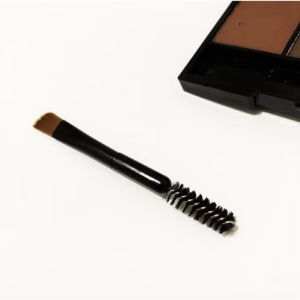 2In1 Mini Kuas Rias Make Up Brush Kuas Alis Miring Dua Kepala Dan Eyebrow Brush SH S10