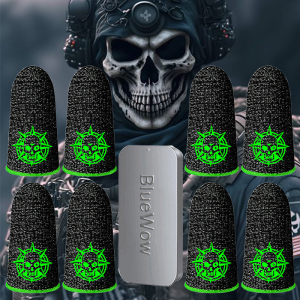 BlueWow S11 Finger Gaming Sleeves Professional Finger Sleeve for Gaming Touch Screen For Girl Walking Breathable Sweat-proof Mobile Game Finger Covers