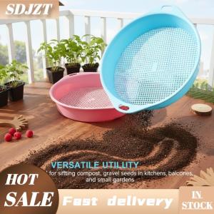 SDJZT Heavy Duty Garden Soil Sieve Sifter Square Hole for Fine Sand Screen Filtering Compost Mesh Strainer