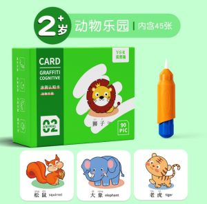 Magic Doodle Flash Cards Kids Early Educational Toys Water Painting Flashcards English Words Chinese Character Alphabets Animals Vehicle Fruits and Vegetables Numbers Birthday Gifts