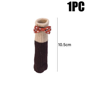 【On Sale】4Pcs Bows Knitted Chair Leg Socks Furniture Table Feet Leg Floor Protectors Covers
