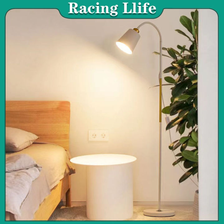 LED Floor Lamp Stand Shade Warm Light With Bulb Reading Lamp