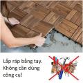 Ván sàn gỗ tự nhiên vỉ nhựa tự lắp ráp, lót sàn ban công, sân thượng, gỗ tràm chuyên dùng ngoài trời, Loại 6 nan - Hàng xuất khẩu - Eden. 