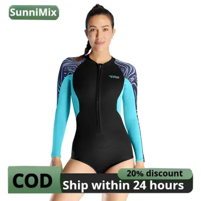 Women Shorty Wetsuit Swimsuit Sun Protection Front Zipper 2mm Neoprene Diving Suit for Diving Surfing Snorkeling Canoeing