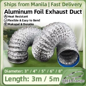 Kitchen Aluminum Foil Vent Duct Flexible Smoke Exhaust for Range Hood & Fan 3/5m 【COD】