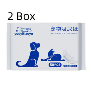 YOUYITIAOYU 50PCS Pet Urine Paper Quick-drying Urine Absorbent Paper Dog Pee Pad Deodorant Diaper Pet Supplies