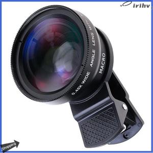 【jianzhanqinl】 2in1 Fisheye Phone Lens 0.45X Wide Angle Zoom Fish Eye Macro Lenses Camera Kits With Clip Lens On The Phone For Smartphone