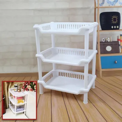 ชั้นวางของพลาสติก ทรงสี่เหลี่ยม 3 ชั้น 26.5x18x34 cm เหมาะสำหรับในห้องน้ำ หรือที่ต่างในบ้าน มี 3 สีให้เลือก
